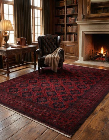 6' 7 x 10' Hand Knotted Khal Mohammadi Wool Rug