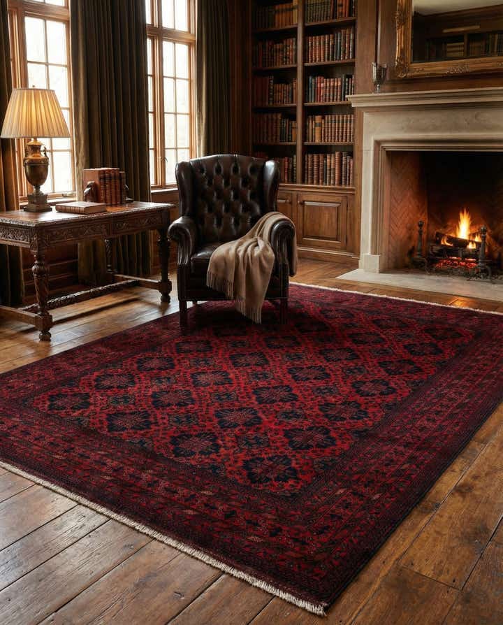 6' 7 x 10' Hand Knotted Khal Mohammadi Wool Rug