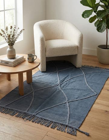 3' 4 x 5' Hand Woven Kilim Modern Wool Rug