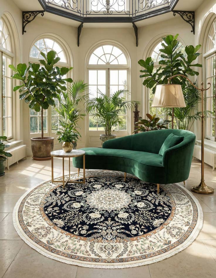 Detail image of 6' 7 x 6' 7 Nain Round Rug