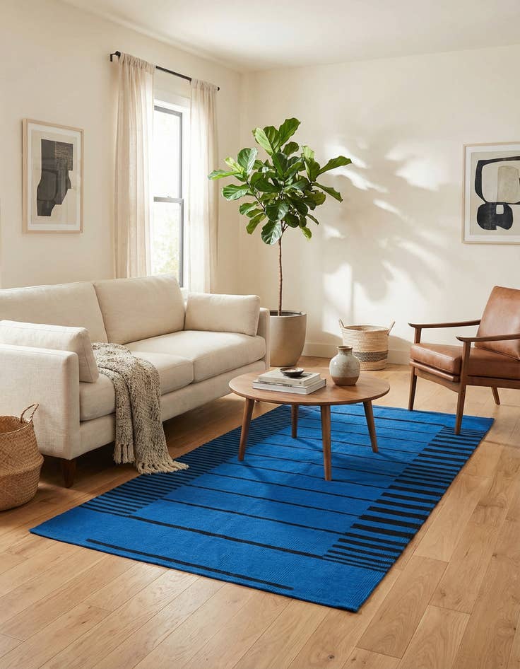 Detail image of 2' 9 x 7' 8  Hand Woven Kilim Modern Wool Runner Rug