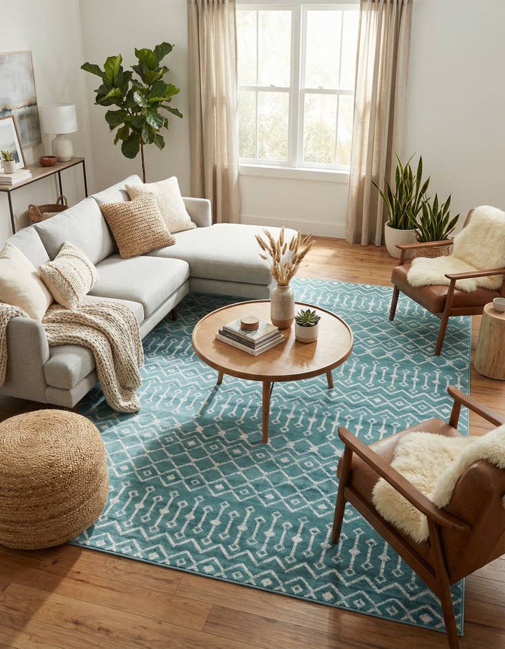 Detail image of  7' 10 x 11' Kasbah Trellis Rug