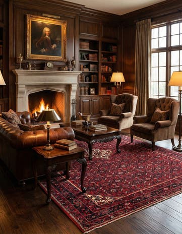 7' 1 x 10' 1 Hamedan Wool Rug