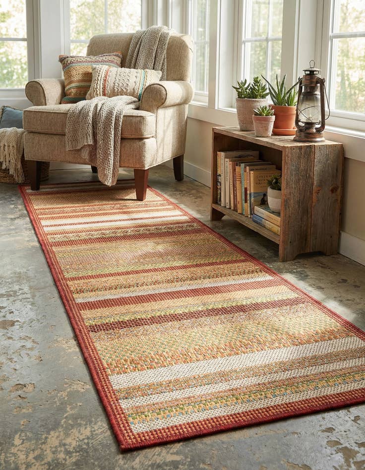 Detail image of 2' x 4'  Washable Baja Indoor / Outdoor Runner Rug