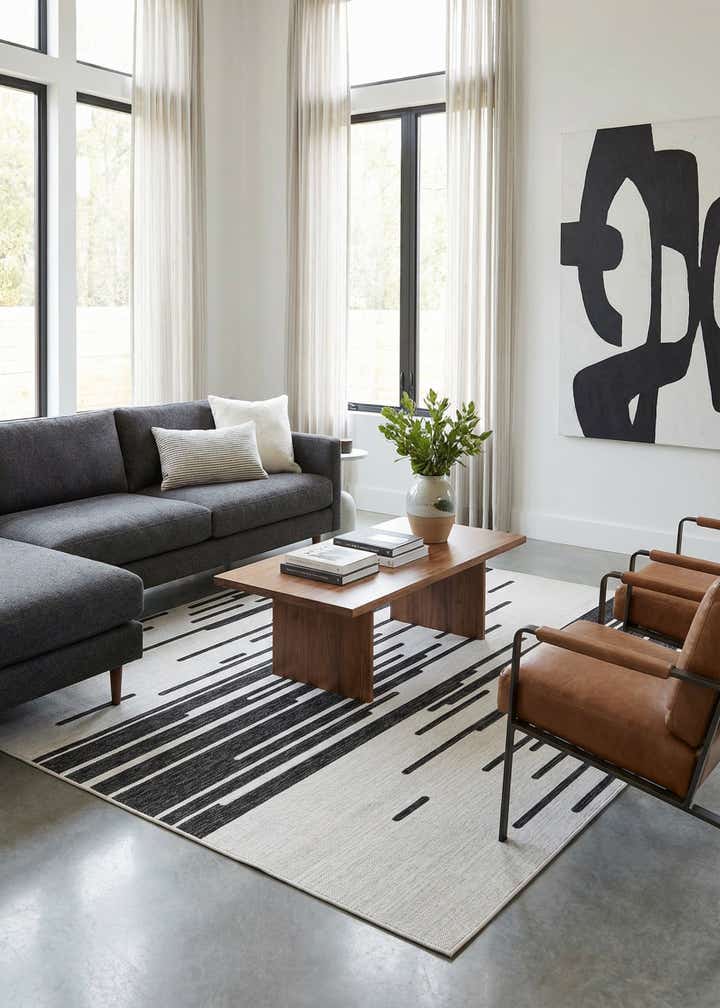 7' 10 x 10' Easy-Clean Modern Indoor / Outdoor Rug