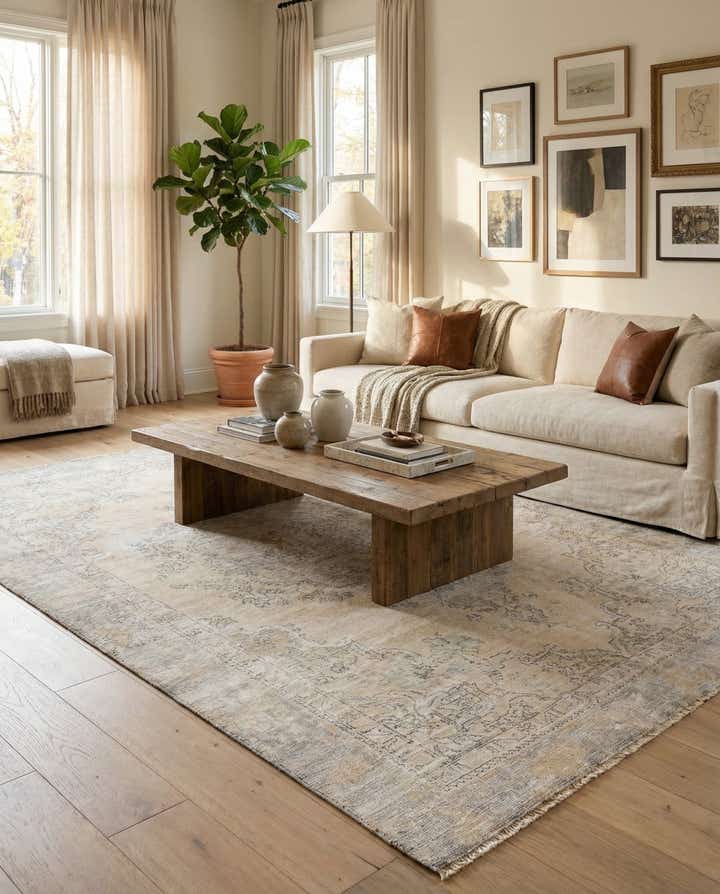 6' 1 x 8' 10 Hand Knotted Ultra Vintage Persian Wool Rug