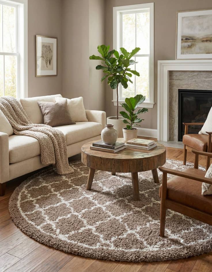 Detail image of  10' x 10' Infinity Shag Round Rug