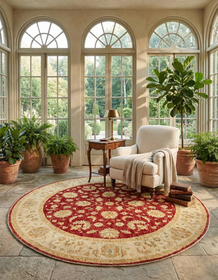 Detail image of 6' 7 x 6' 8 Kaizar Wool Round Rug