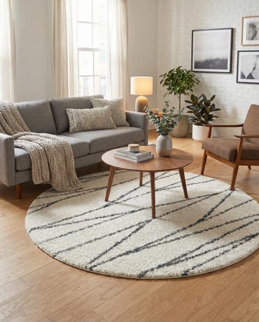  7' x 7' Serenity Shag Round Rug