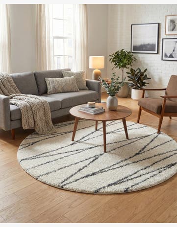 7' x 7' Serenity Shag Round Rug