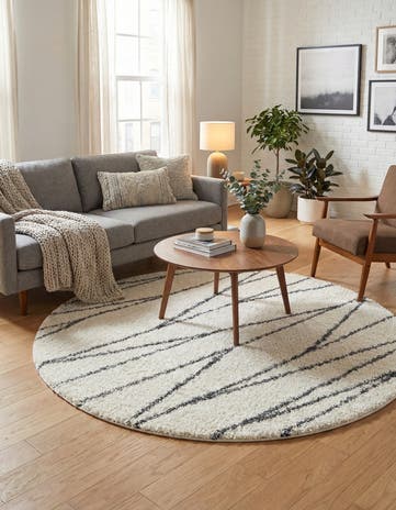 7' x 7' Serenity Shag Round Rug