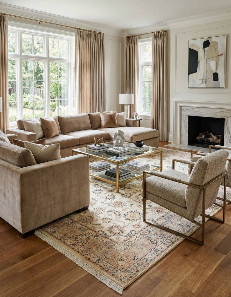 Detail image of  8' x 11' 5 Tabriz Wool Rug