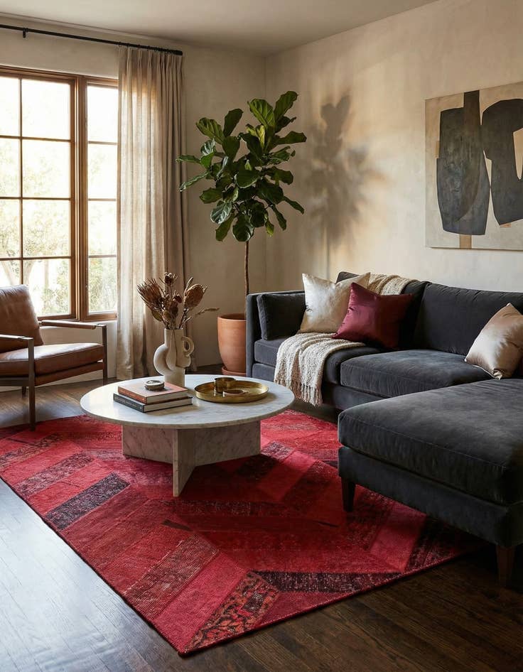 Detail image of 5' x 6' 5  Hand Knotted Ultra Vintage Wool Rug