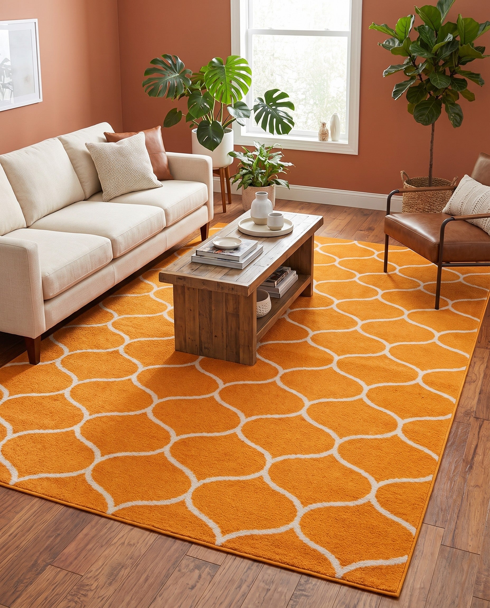 9' x 12' Lattice Frieze Rug