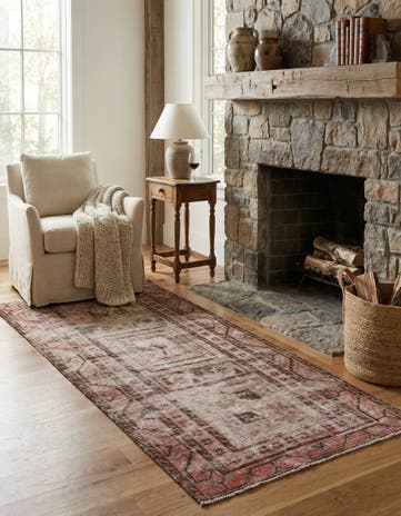 3' 10 x 8' 1 Hand Knotted Ultra Vintage Persian Wool Runner Rug
