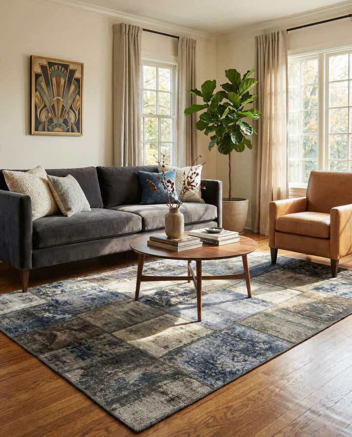 4' 8 x 6' 9 Hand Knotted Ultra Vintage Persian Wool Rug