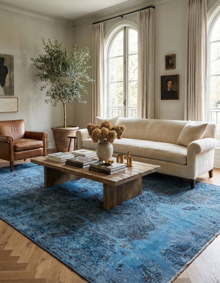 Detail image of 6' 2 x 9' 2 Hand Knotted Ultra Vintage Persian Wool Rug