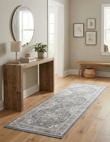 Gray Santiago Runner Rug