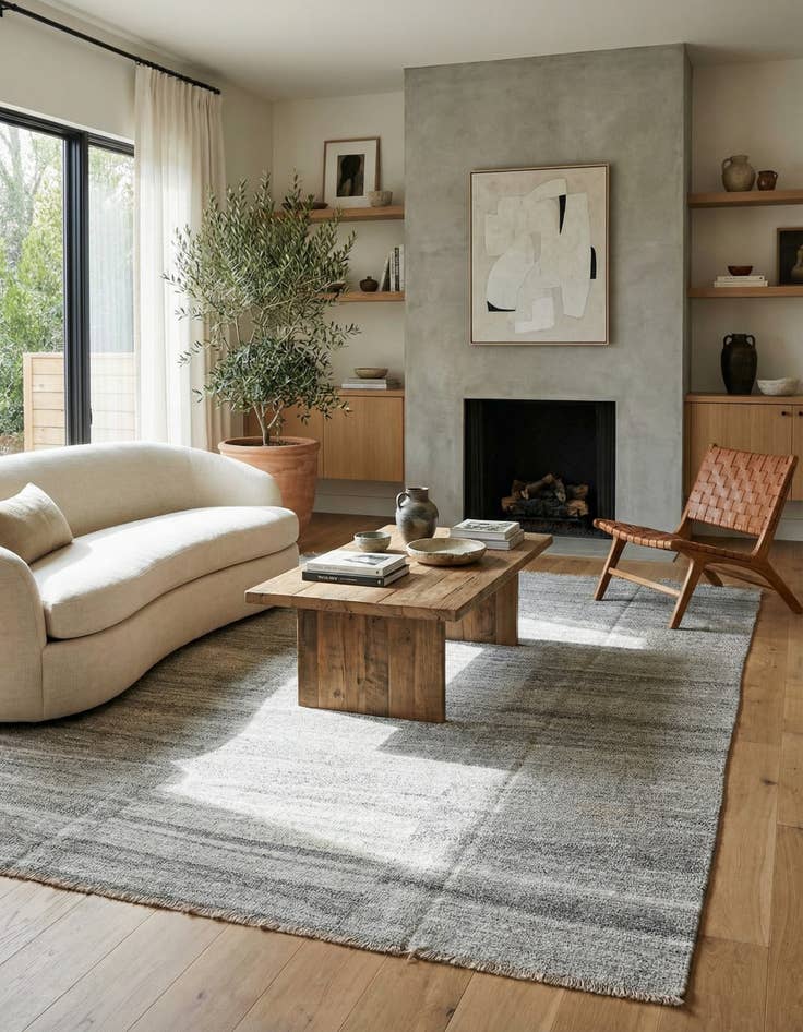 Detail image of 8' 1 x 9' 8  Hand Woven Kilim Modern Wool Rug