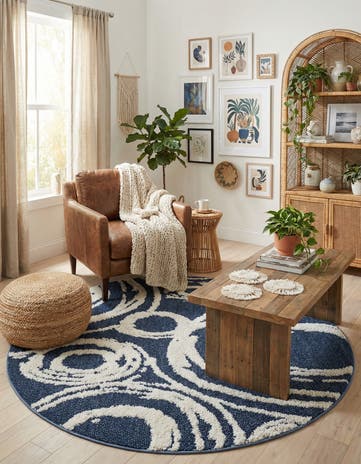 5' 3 x 5' 3 Boho Round Rug