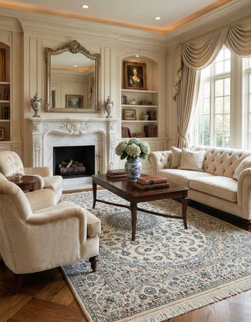 4' 10 x 7' 6 Hand Knotted Nain Rug