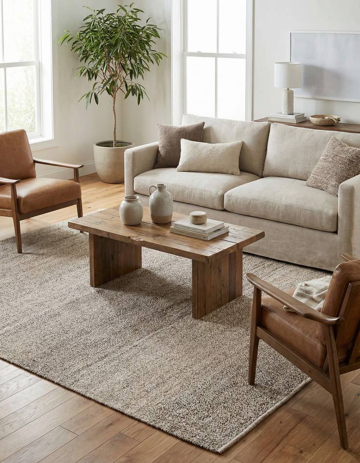 Detail image of 4' 8 x 6' 5  Hand Woven Kilim Modern Wool Rug