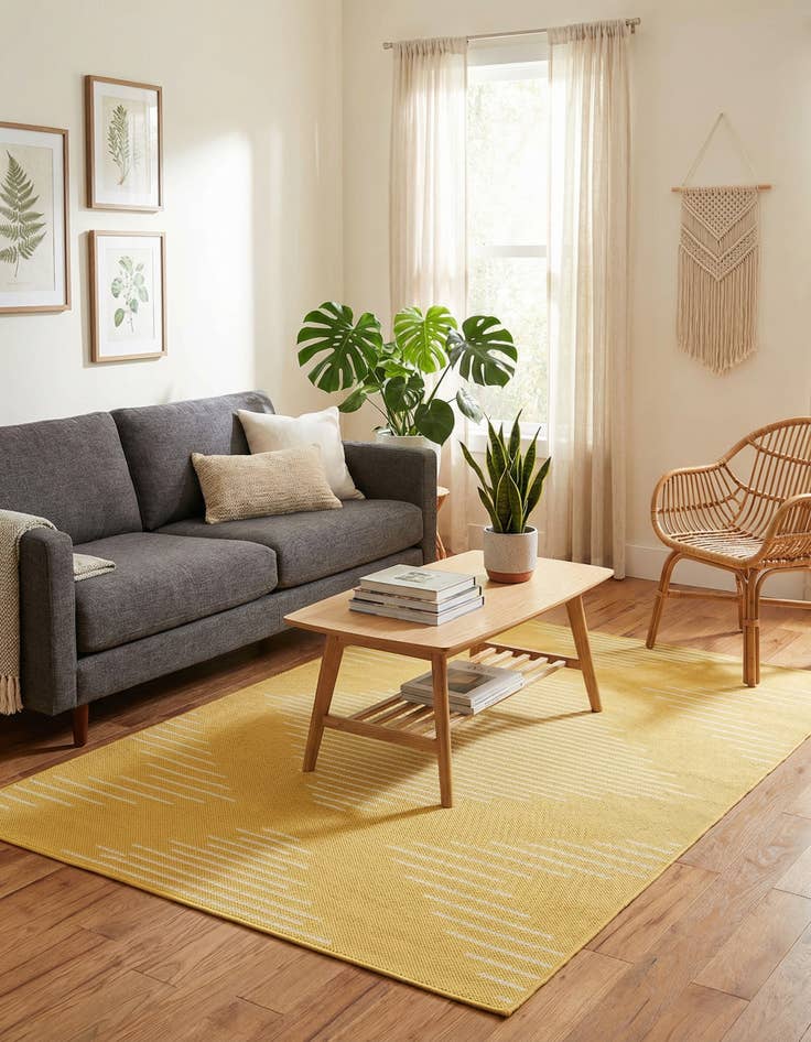 Detail image of  4' x 6'  Washable Modern Indoor / Outdoor Rug