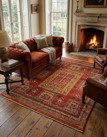 4' 9 x 5' 11 Luribaft Wool Rug