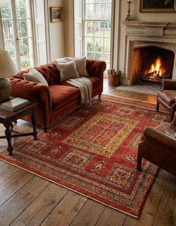 4' 9 x 5' 11 Luribaft Wool Rug