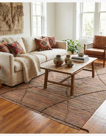 5' 9 x 8' 1 Hand Knotted Moroccan Wool Rug