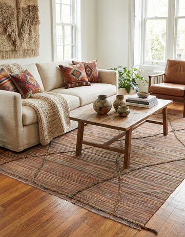 5' 9 x 8' 1 Hand Knotted Moroccan Wool Rug