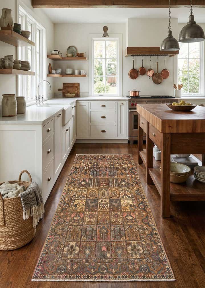 3' 8 x 10' 3 Bachtiar Wool Runner Rug