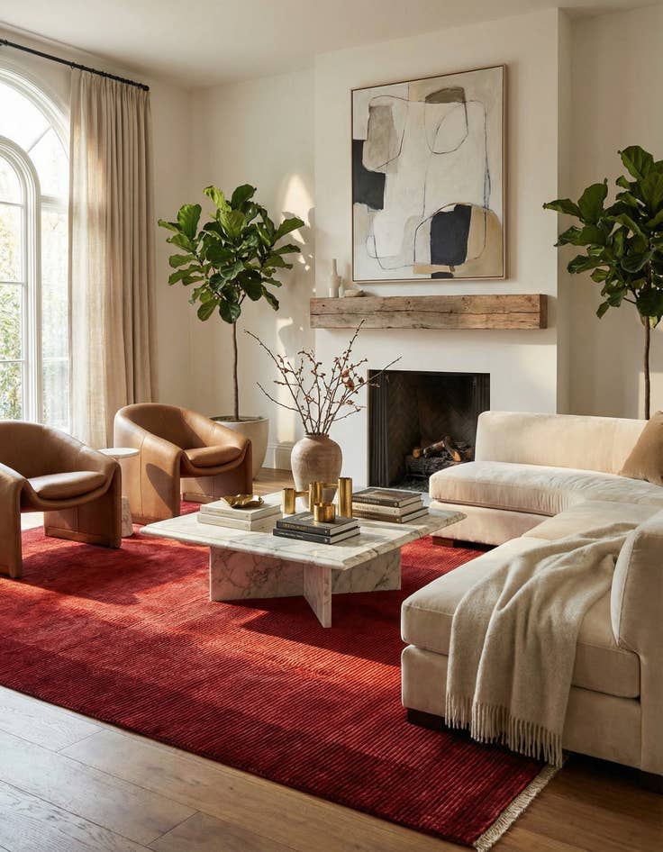 Detail image of 9' 9 x 13' 1  Hand Knotted Darya Wool Rug