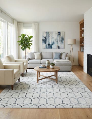 9' x 12' 2 Lattice Trellis Rug