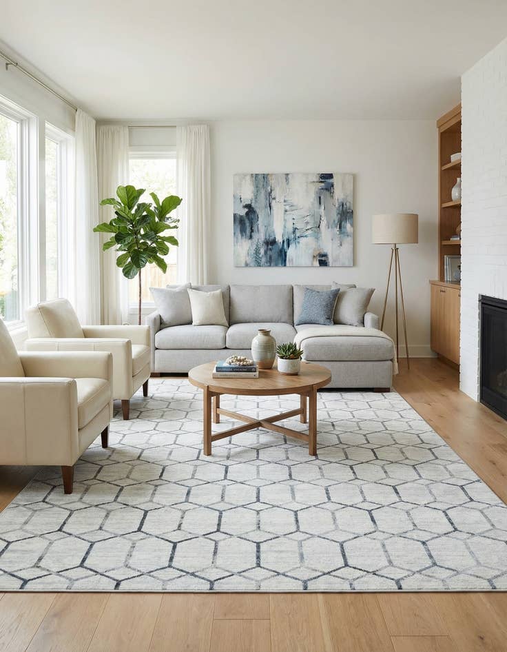 Detail image of  9' x 12' 2 Lattice Trellis Rug