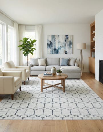 9' x 12' 2 Lattice Trellis Rug