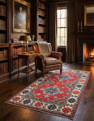 3' 3 x 5' Hand Knotted Kazak Rug