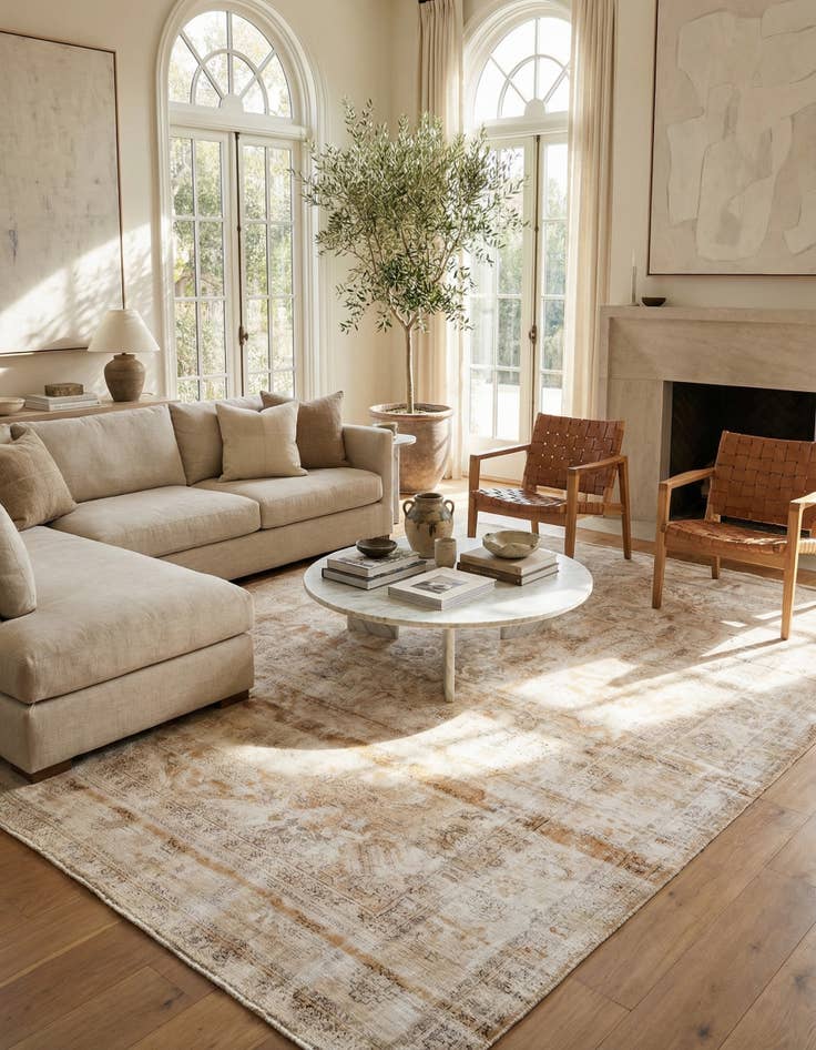 Detail image of 8' 2 x 11' 2  Hand Knotted Ultra Vintage Persian Wool Rug