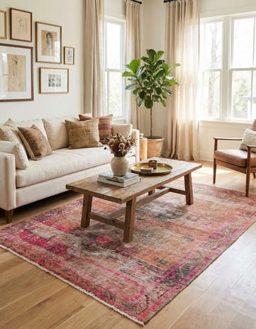 5' x 6' Hand Knotted Ultra Vintage Persian Wool Rug