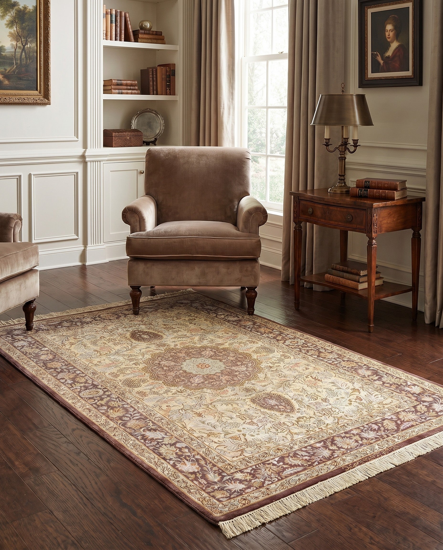 3' 4 x 5' Ghom Silk Rug