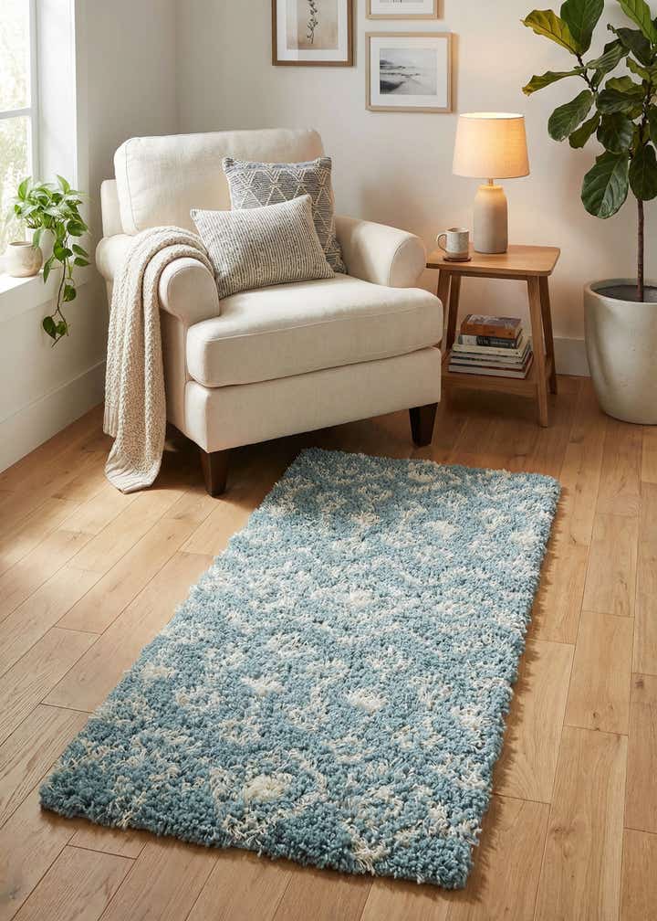 2' x 3' 10 Moroccan Trellis Shag Runner Rug
