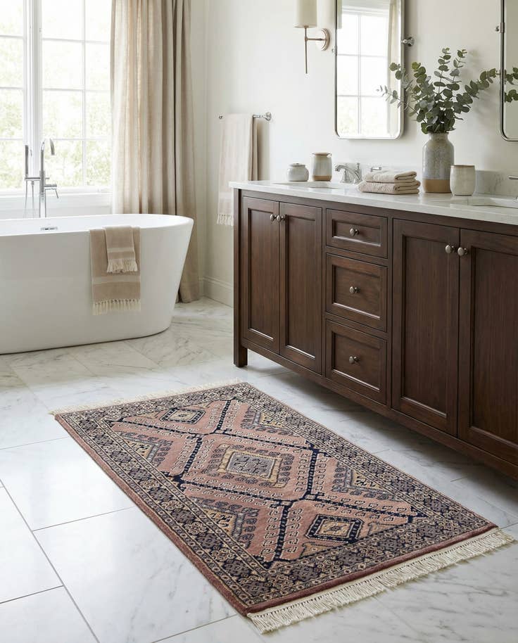 Detail image of 3' 1 x 4' 11 Hand Knotted Bokhara Rug