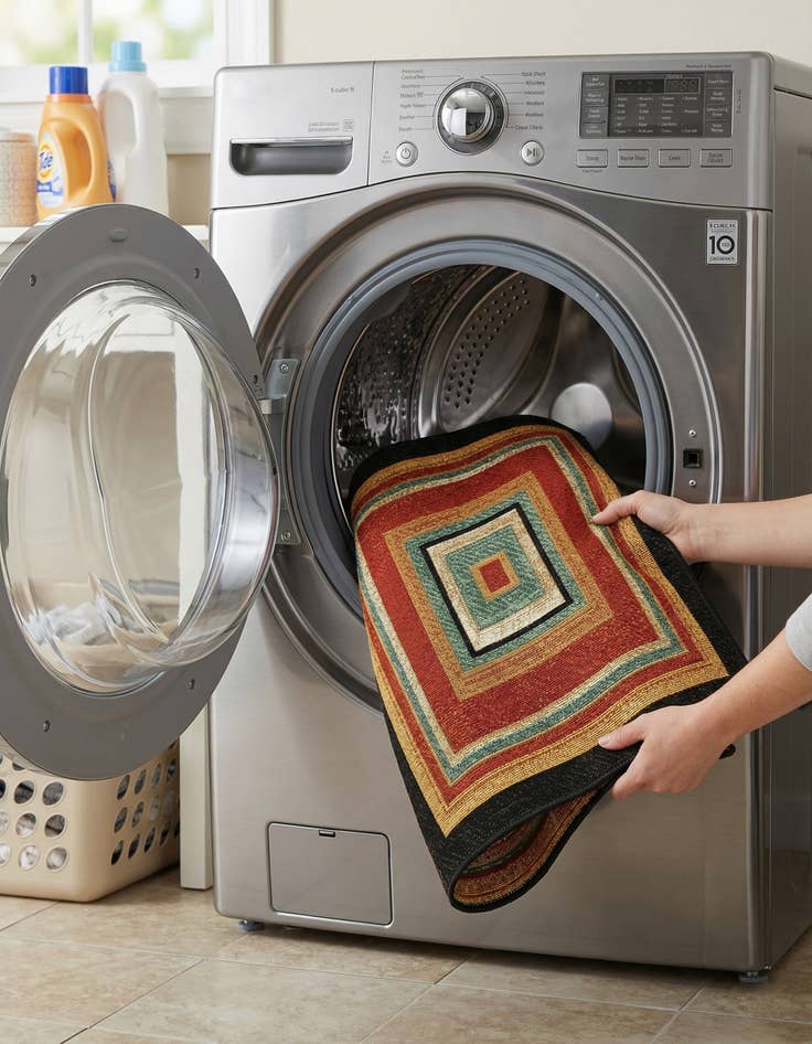 Detail image of  2' x 3'  Washable Modern Indoor / Outdoor Rug