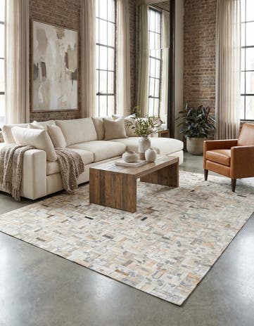 4' 11 x 8' 1 Cowhide Stocks Rug