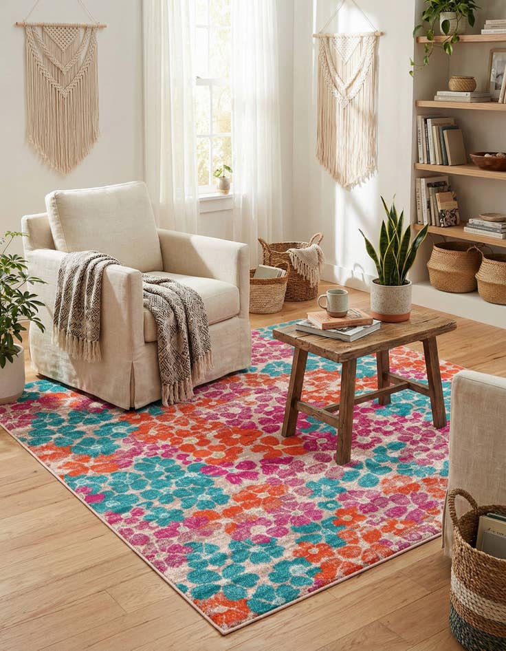 Detail image of  7' 10 x 7' 10 Azalea Square Rug