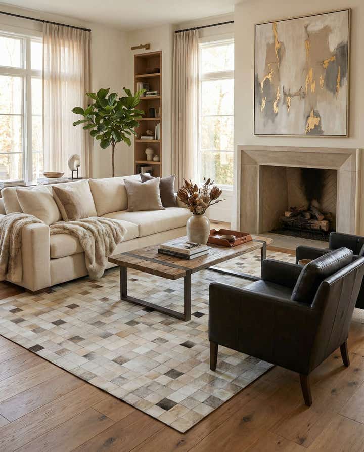 8' x 9' 11 Cowhide Stocks Rug