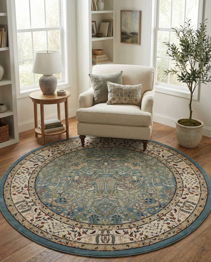 Detail image of 10' x 10' Nain Design Round Rug
