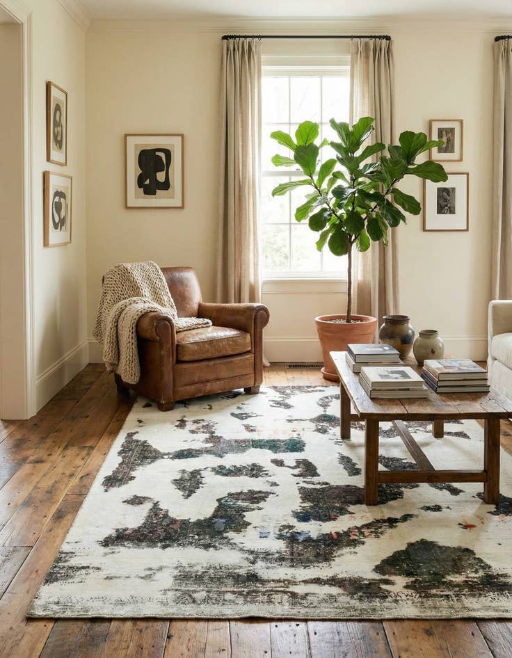 Detail image of 6' x 9'  Hand Knotted Ultra Vintage Persian Wool Rug