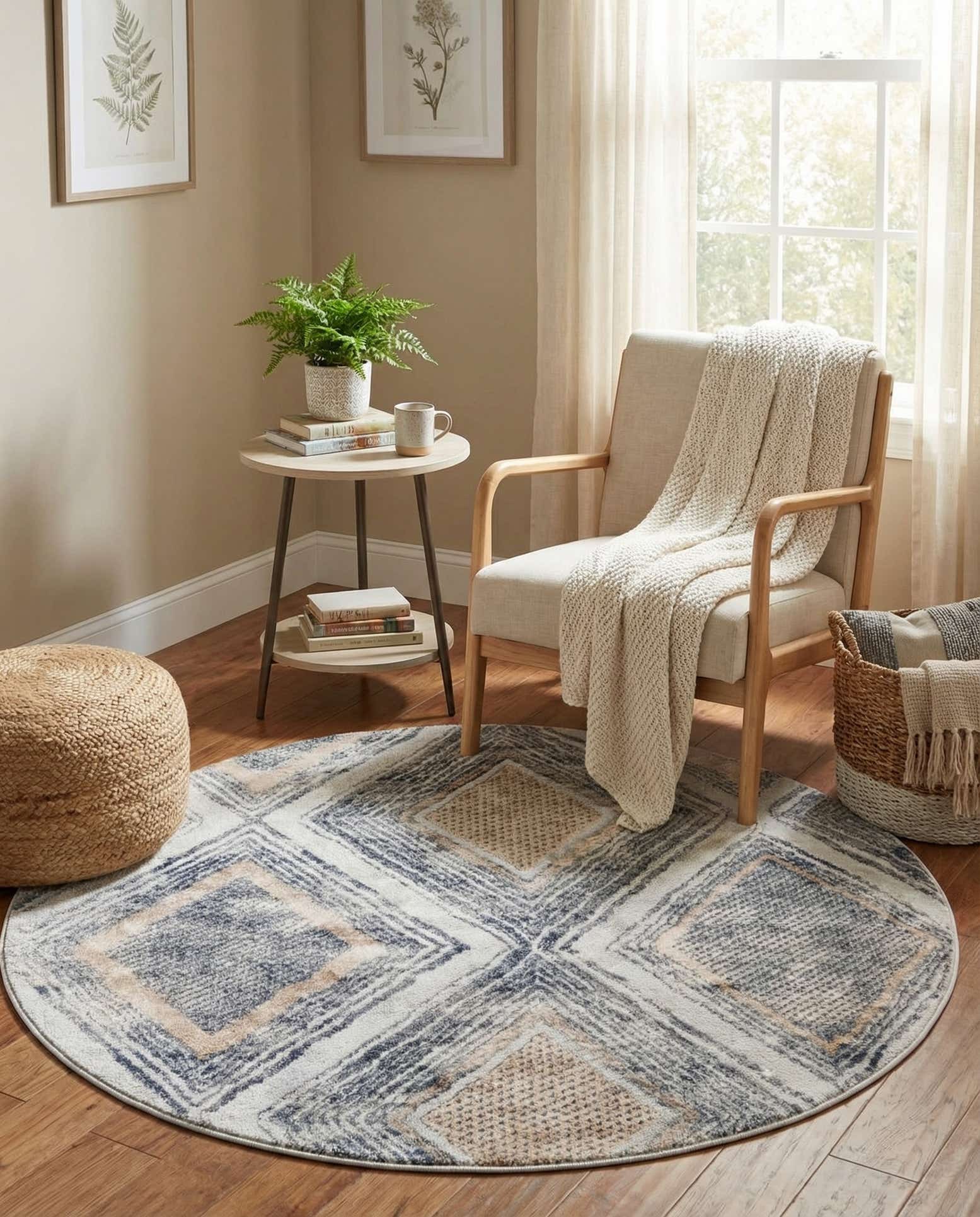 4' x 4' Caspian Round Rug
