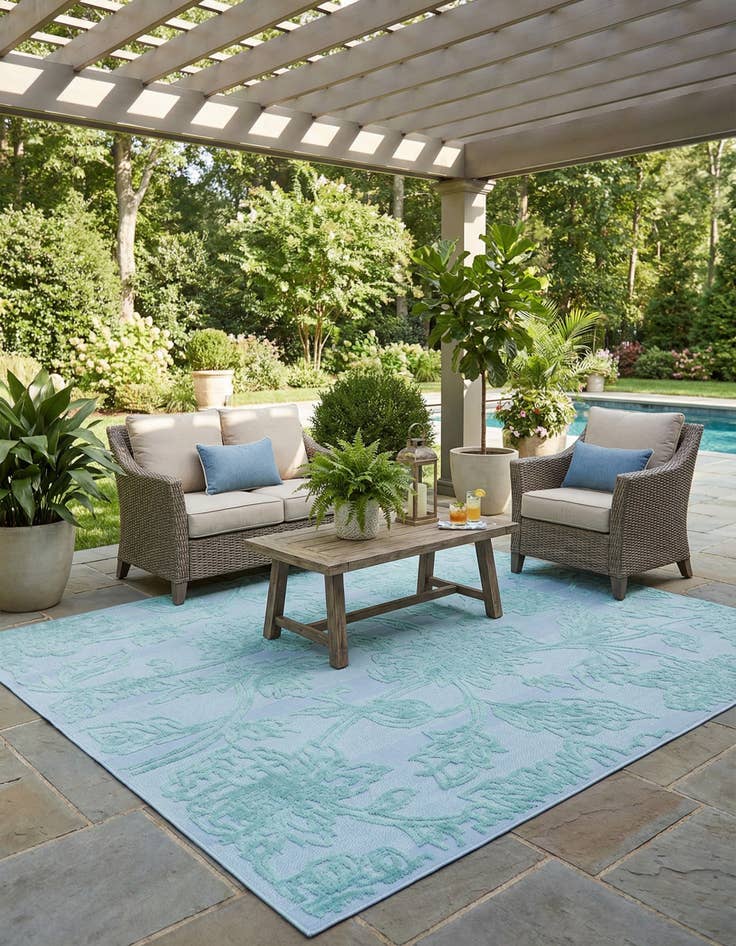 Detail image of 9' x 12'  Washable Aruba Indoor / Outdoor Rug